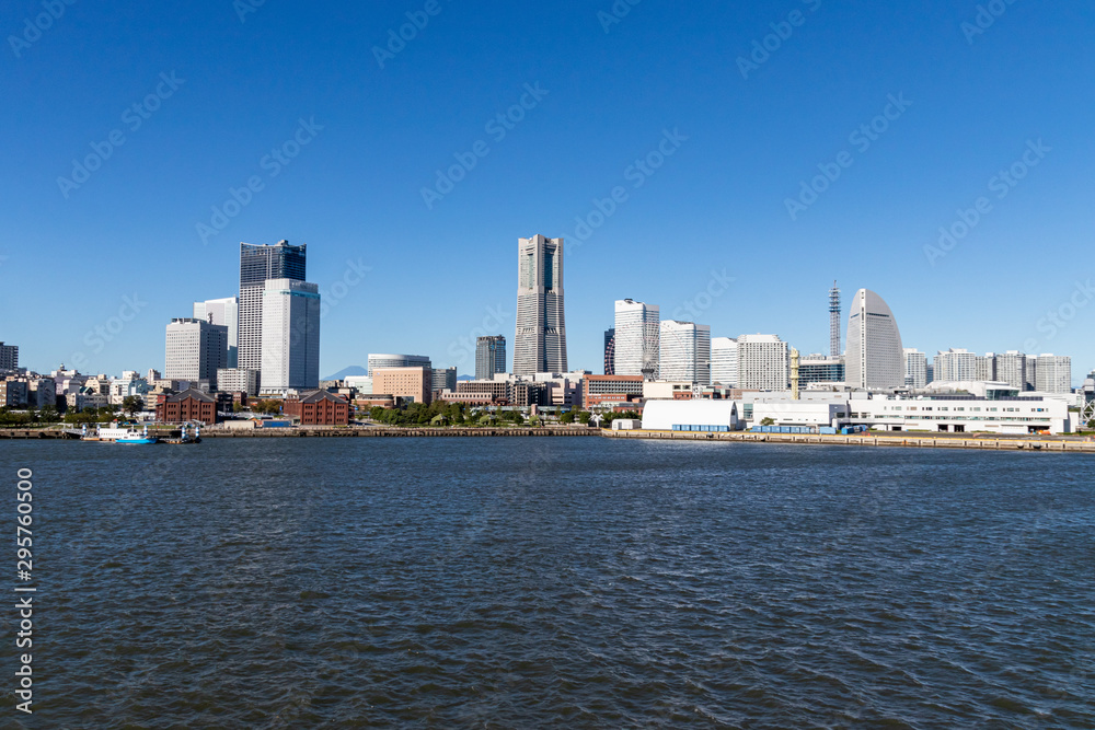 Fototapeta premium Gród obszaru Yokohama Minatomirai