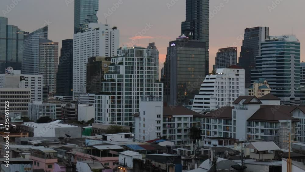 Cityscape Morning Scene In Bangkok. TILT UP Cityscape Morning Scene In Bangkok. TILT UP