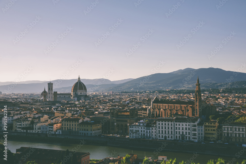 Obraz premium Panoramic view of Florence city from Piazzale Michelangelo
