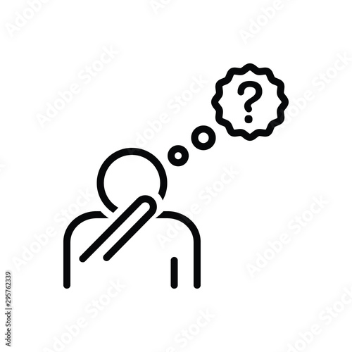 Black line icon for reasonable 