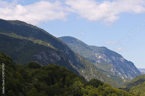 Mountains against the blue sky . Mountains in Montenegro. Selective focus. © Aliaksandr