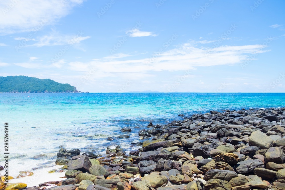 Blue sea in summer season of Thailand