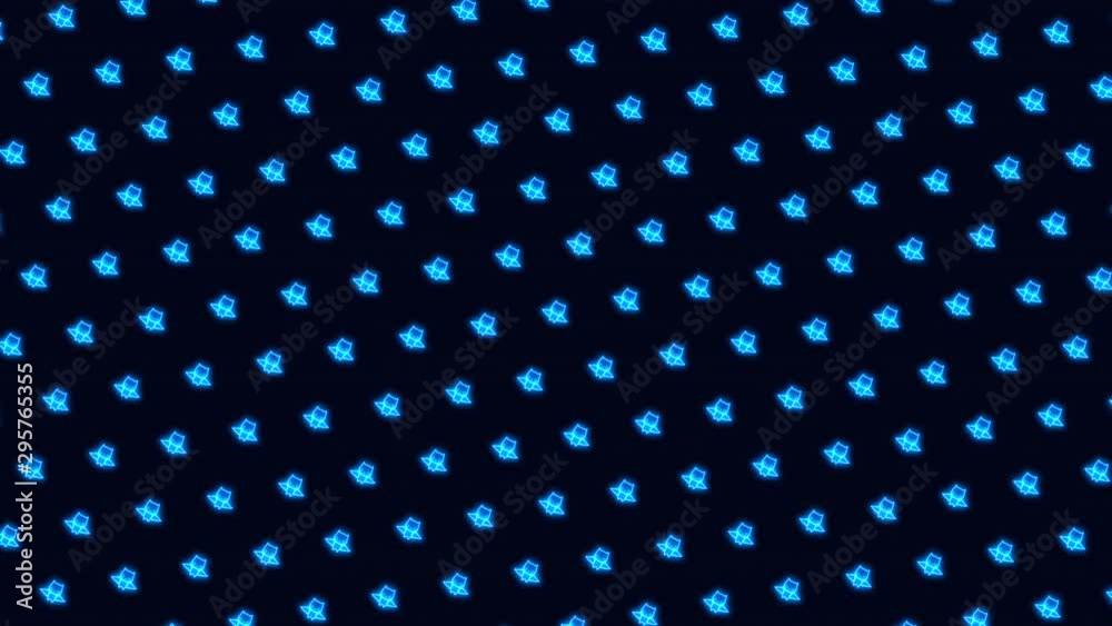 Halloween Bat in Glowing Blue Dancing Tiled Looping Motion Graphics Hexagon Rotatation