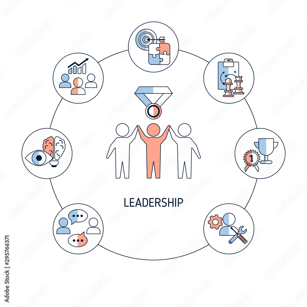 Leadership vector concept Leadership vector concept