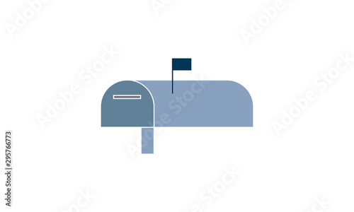 Box letter mail icon for postal services photo