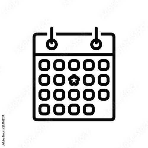 Black line icon for importance