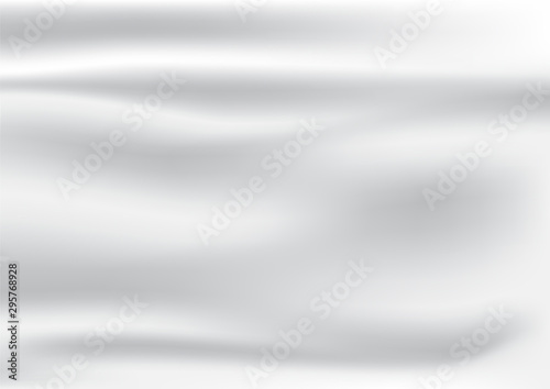 Abstract wrinkles of white satin and silk  fabrics background and texture in vector design.