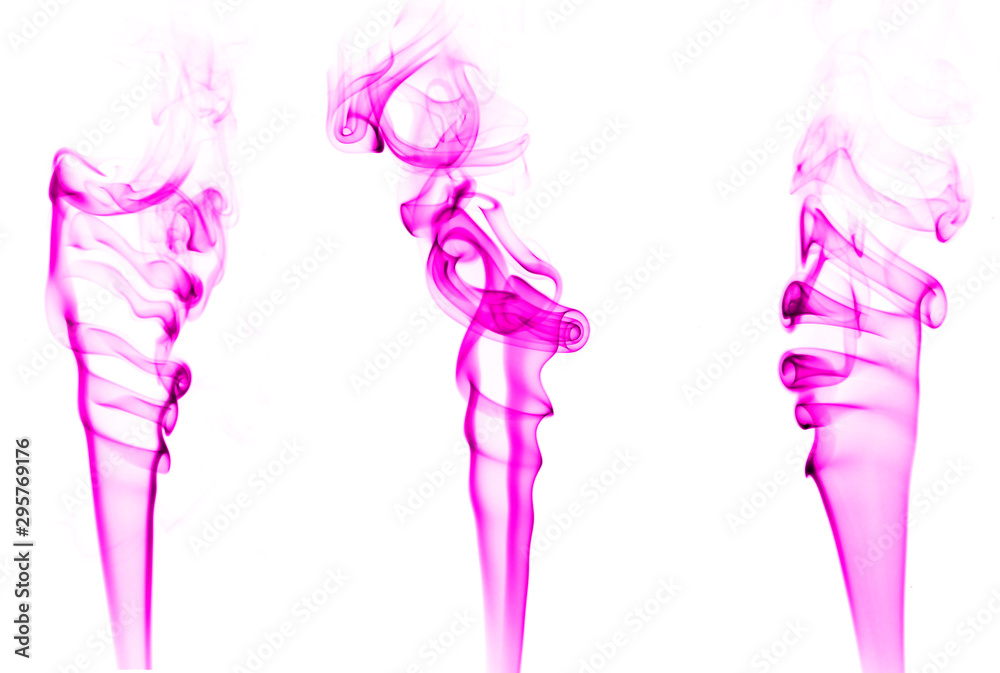 Fototapeta premium Beautiful pink smoke brush