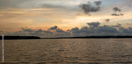 sunset over sea