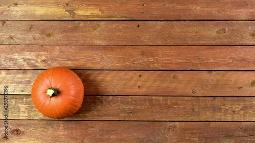Stop motion Thanksgiving still life with pumpkins and Happy Thanksgiving message