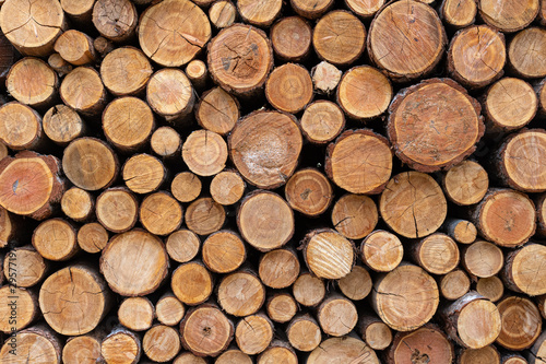 Stacked Wood Logs Pattern Background