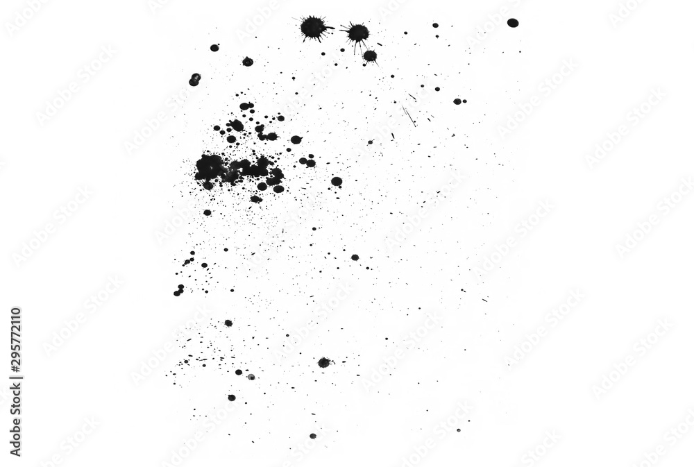 Abstract ink drops on white background Abstract ink drops on white background