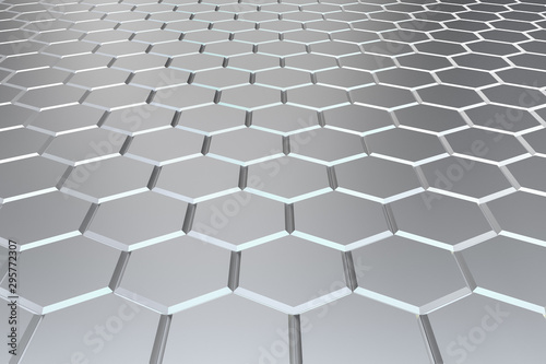 Silver hexagon pattern - honeycomb concept