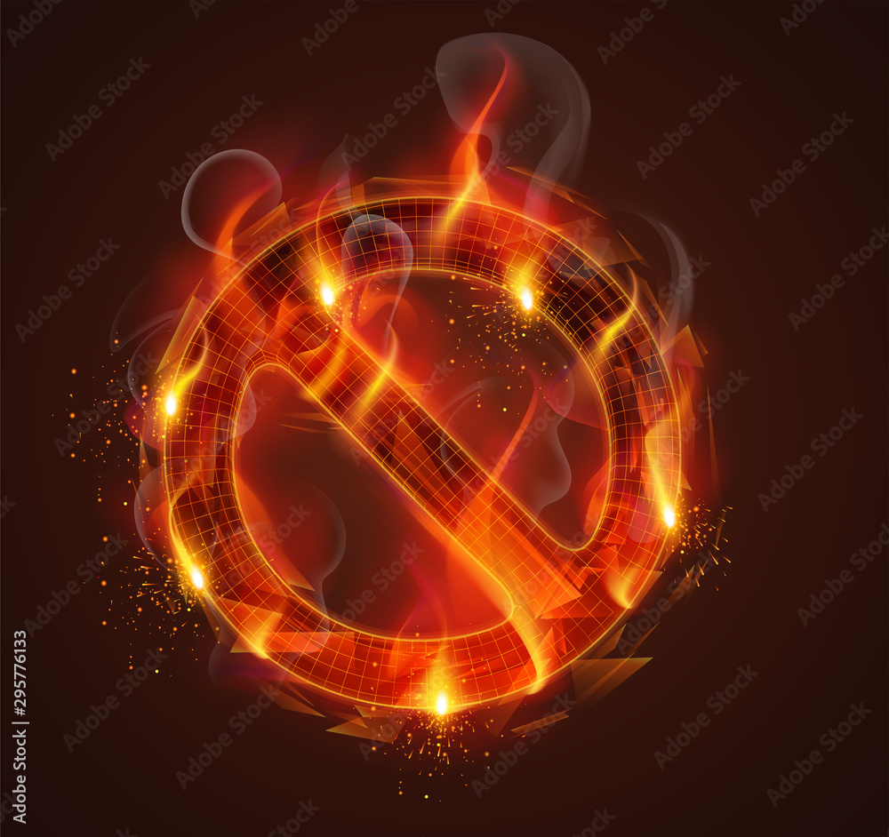 Fototapeta premium vector fire symbol. bright burning. on a dark background.