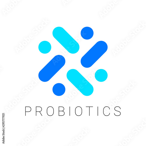 Prebiotic icon or logo. probiotics symbol. Vector illustration. photo