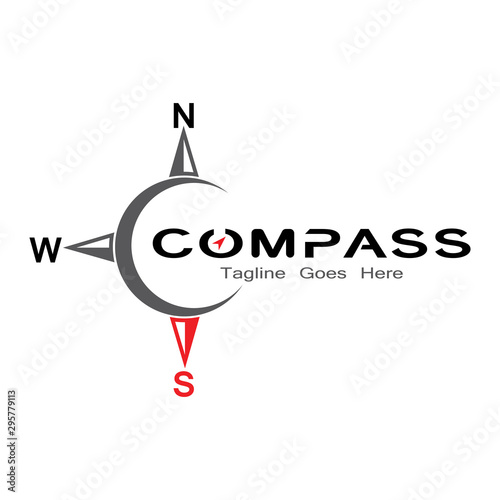 Compass logo, icon and symbol. illustration design