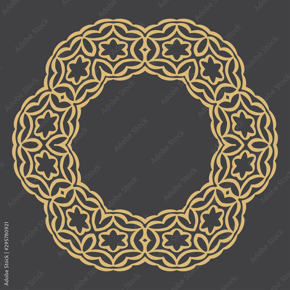 Gold decorative frame. Gold decorative frame.