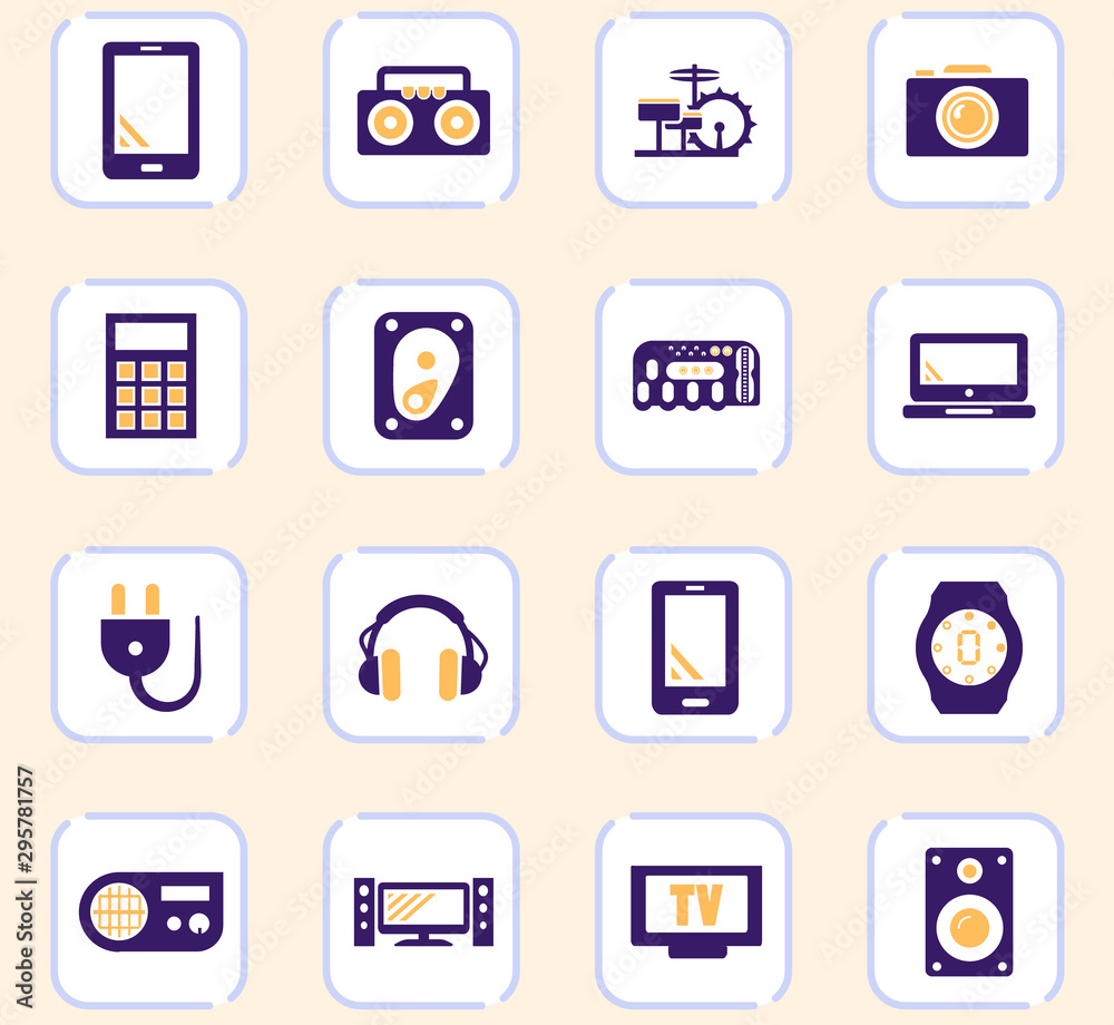 Devices icons set Devices icons set