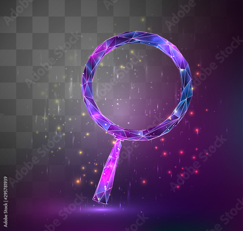 vector 3d object on square mosaic background. space as an idea