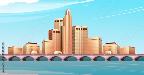 day city landscape road