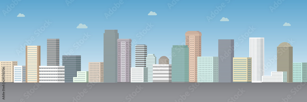 Urban landscape. Skyscrapers. Vector illustration. Urban landscape. Skyscrapers. Vector illustration.