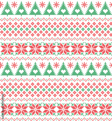 Knitted Christmas and New Year pattern