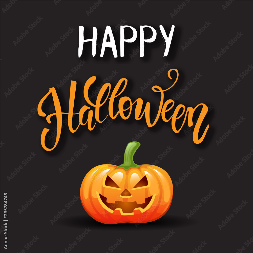 Happy Halloween greeting card. Vector Happy Halloween greeting card. Vector