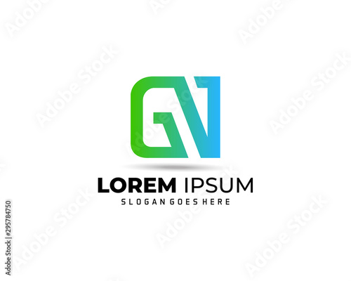 Free Download Creative unique elegant geometric minimal fashion brand GN NG G N initial based letter icon logo. - GFXLoad