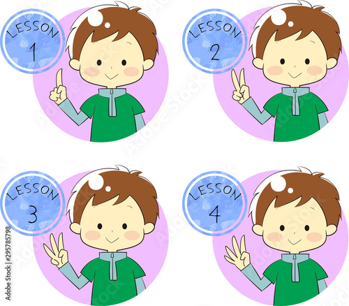Icon set of people representing the order of learning