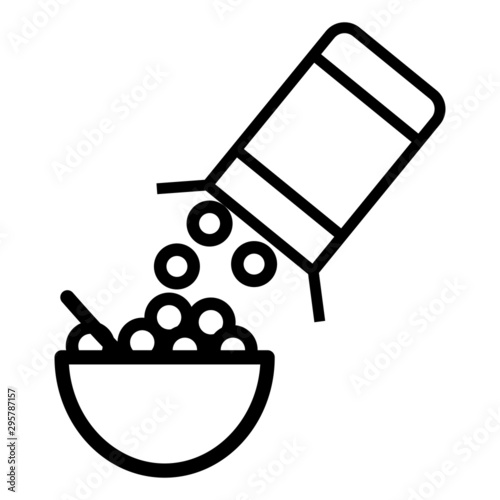 Cornflakes vector icon. Fast breakfast illustration symbol. crispy sign or logo.