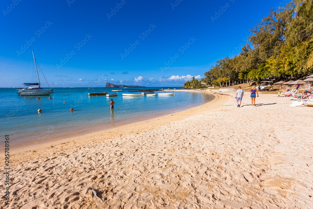 beach of Coin de Mire, Mauritius 