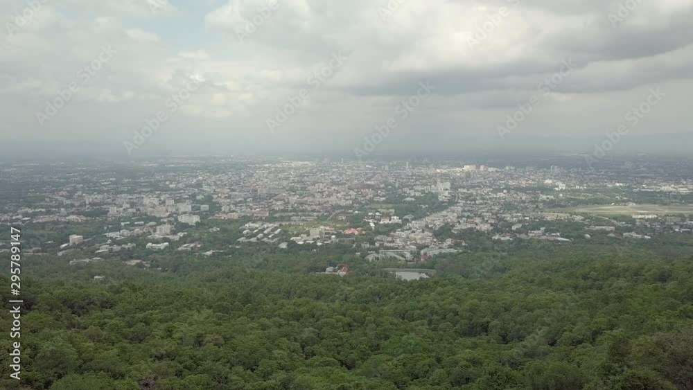 An aerial drone overview of Chiang Mai, Thailand An aerial drone overview of Chiang Mai, Thailand