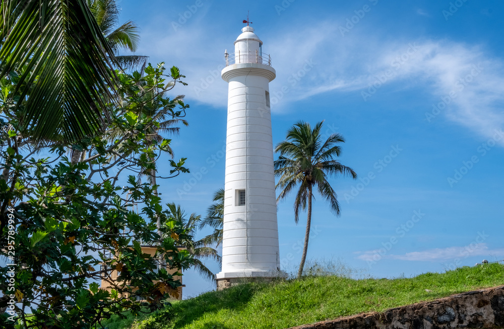Lighthouse in old town Galle in southern Sri Lanka Lighthouse in old town Galle in southern Sri Lanka