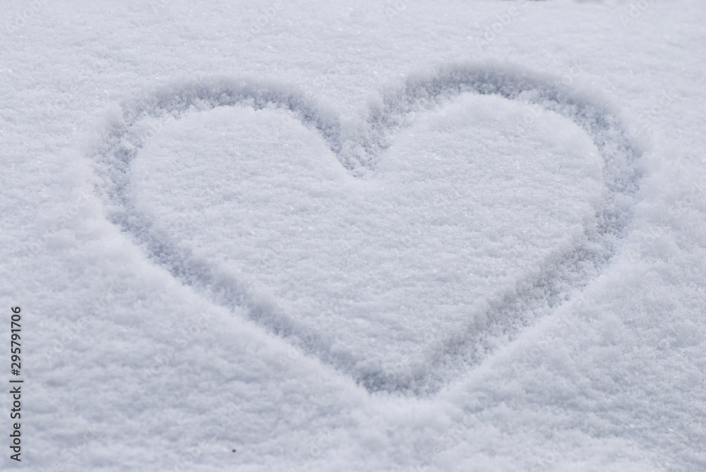 A Heart Drawn In Fresh Snow