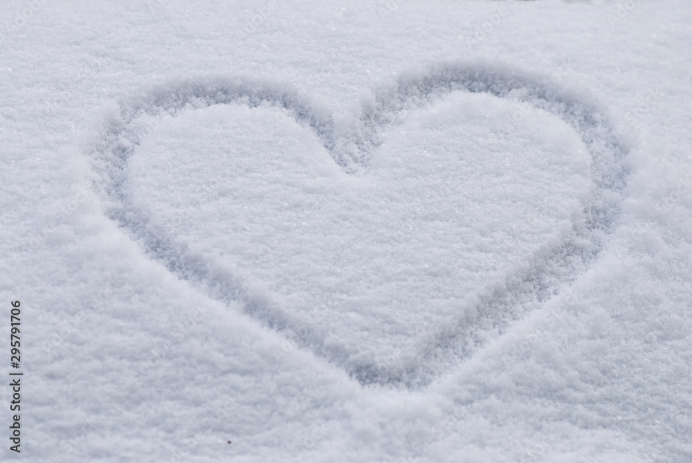 A Heart Drawn In Fresh Snow A Heart Drawn In Fresh Snow