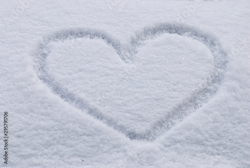 A Heart Drawn In Fresh Snow