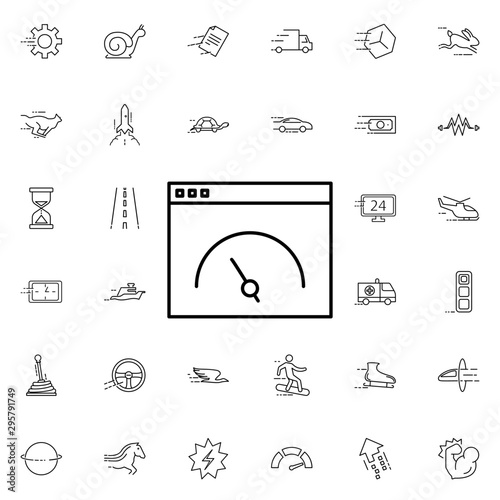 High speed internet icon. Universal set of speed for website design and development, app development