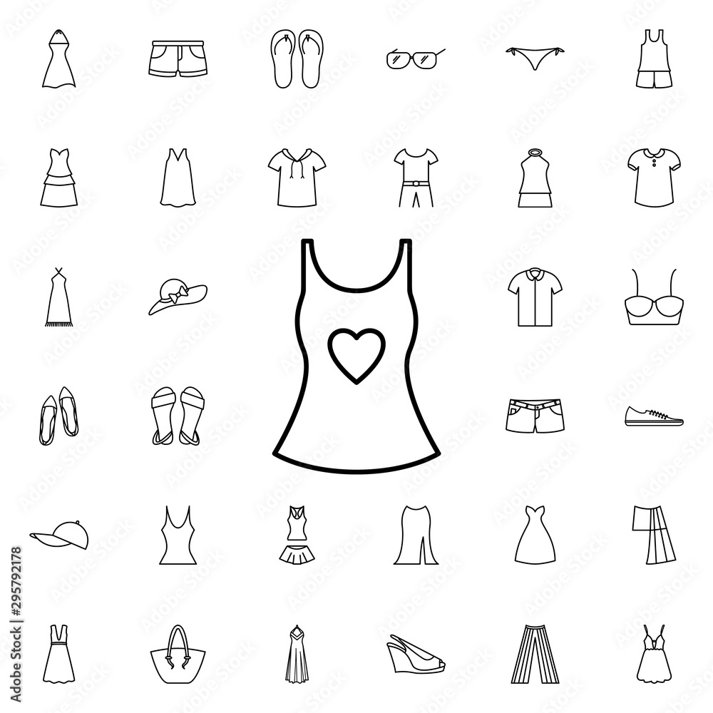 Ladies blouse icon. Universal set of summer clothes for website design and development, app development Ladies blouse icon. Universal set of summer clothes for website design and development, app development