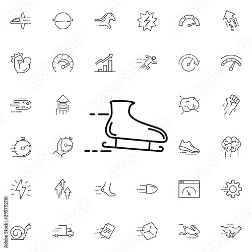 Skates icon. Universal set of speed for website design and development, app development