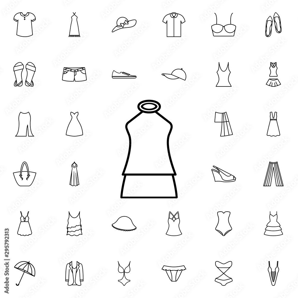 Overalls icon. Universal set of summer clothes for website design and development, app development Overalls icon. Universal set of summer clothes for website design and development, app development