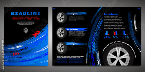 Vector automotive brochure template