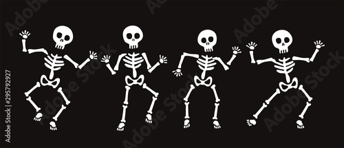 Set of skeleton for Halloween photo
