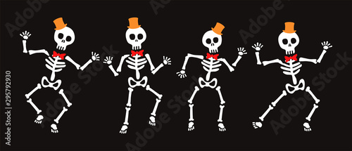 Set of Skeletons for Halloween
