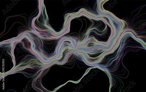 Abstract curved lines backg...