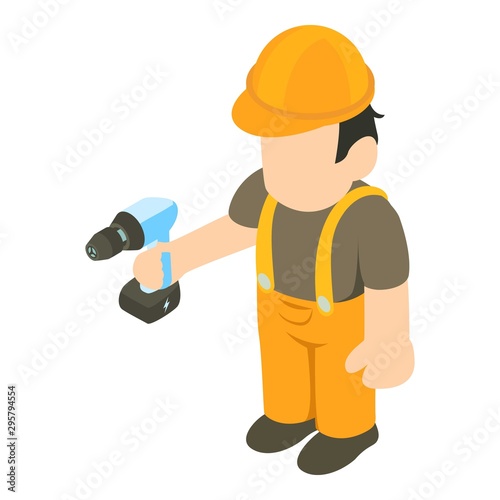 Repairer icon. Isometric illustration of repairer vector icon for web