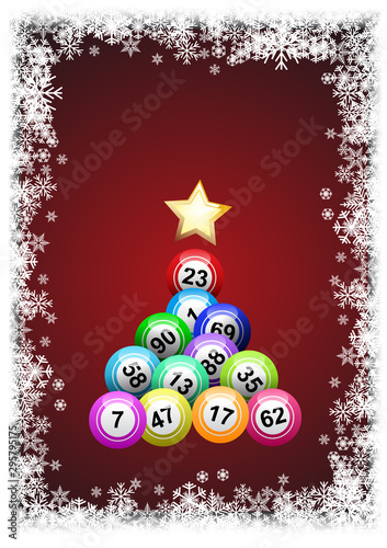 Vector christmas tree with bingo