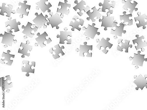 Abstract teaser jigsaw puzzle metallic silver 