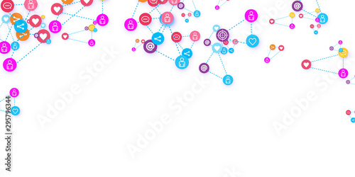 Social media marketing, Communication concept.
