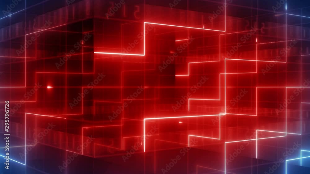 neon light digital number 3d background 4K LOOP neon light digital number 3d background 4K LOOP