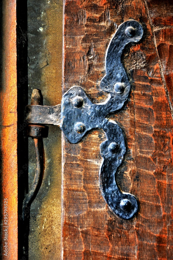 an old metal hinge an old metal hinge